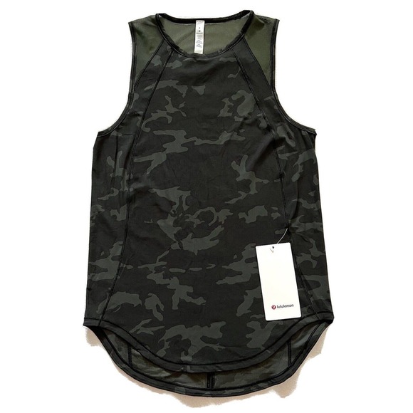 lululemon athletica Tops - NWT Lululemon Women Incognito Camo Multi Gator Green Print Sculpt Tank Top 4